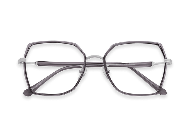 Eydology Skyla Crystal Purple Grey/Chrome Glasses 1