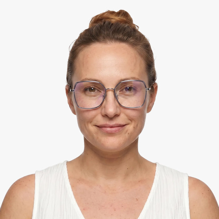 Eydology Skyla Crystal Purple Grey/Chrome Glasses 4