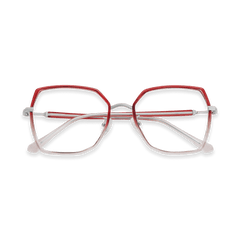 Eydology Skyla Wine Pink Grey/Chrome Glasses 1