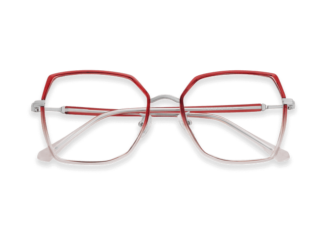 Eydology Skyla Wine Pink Grey/Chrome Glasses 1