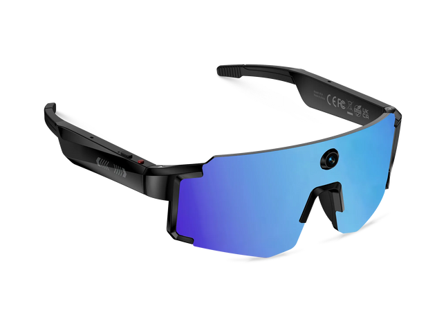 Eydology Smart 05 Black w Blue Mirror Lens AI Smart Glasses 2