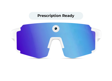 Eydology Smart 05 White w Blue Mirror Lens AI Smart Glasses 1