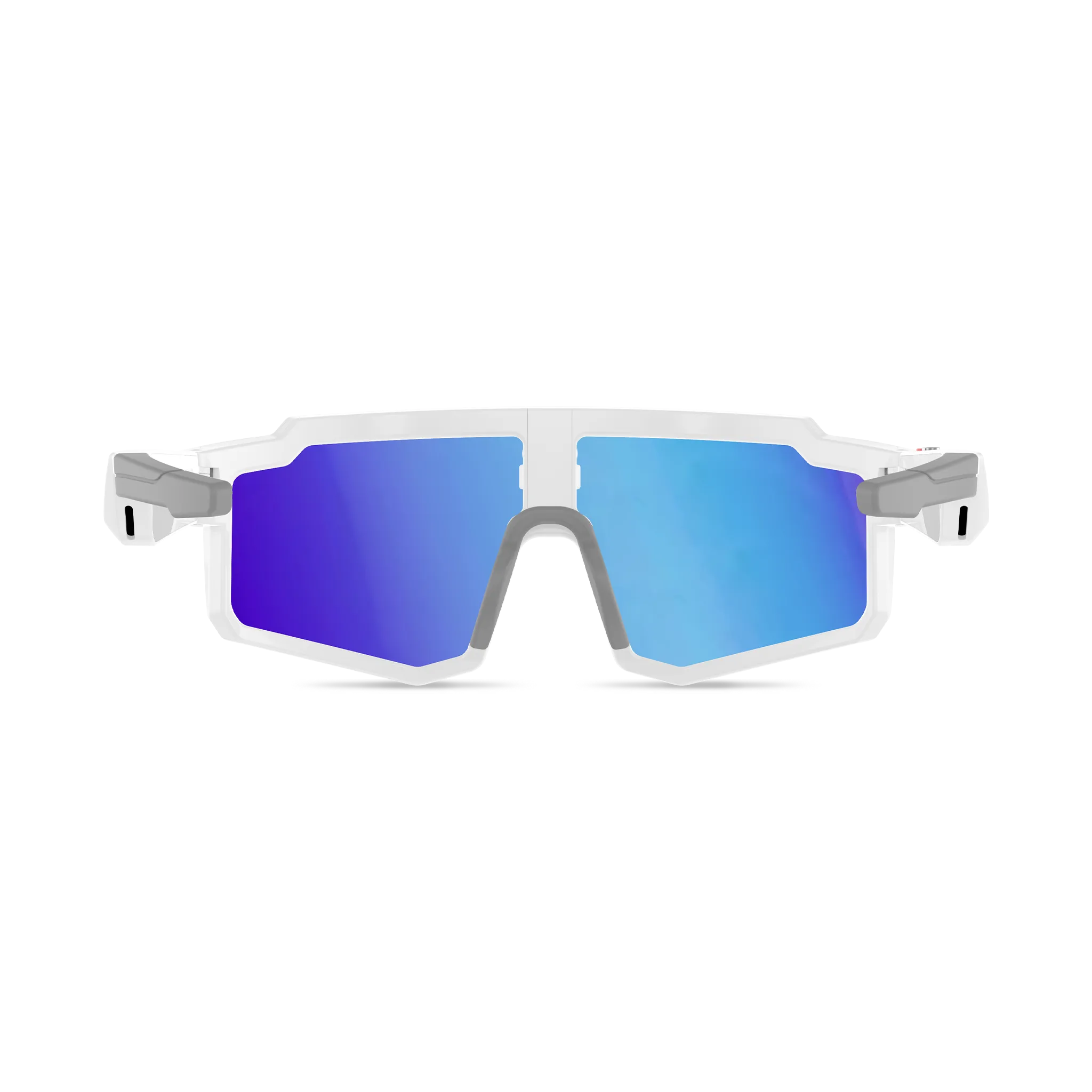 Eydology Smart 05 White w Blue Mirror Lens AI Smart Glasses 4