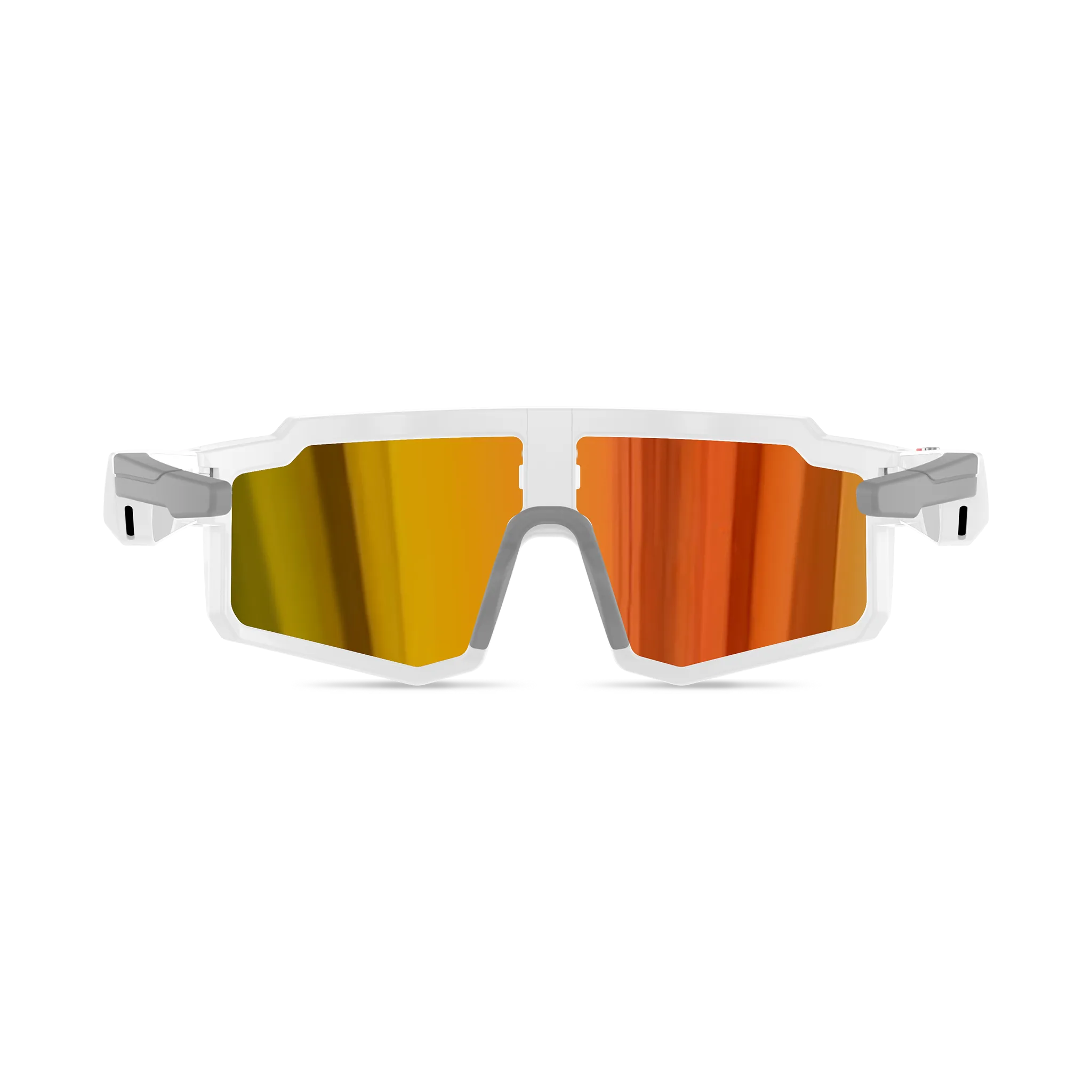 Eydology Smart 05 White w Orange Mirror Lens AI Smart Glasses 4
