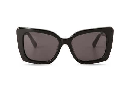 Eydology Stella Black Frame Grey Lens Glasses 1