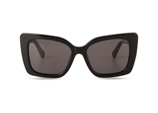 Eydology Stella Black Frame Grey Lens Glasses 1