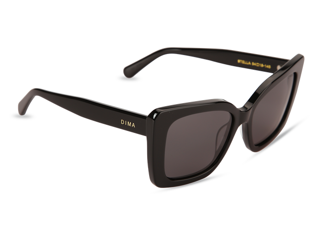 Eydology Stella Black Frame Grey Lens Glasses 2