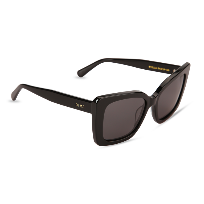 Eydology Stella Black Frame Grey Lens Glasses 2