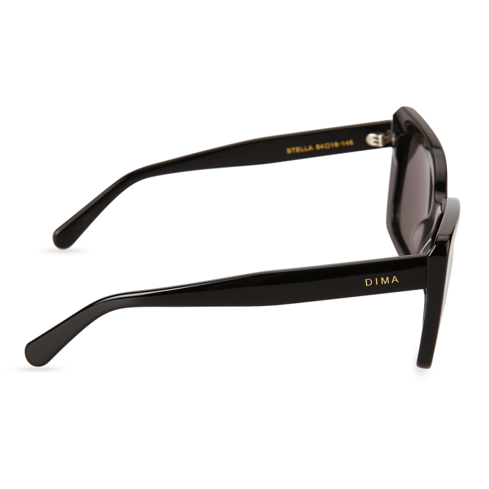 Eydology Stella Black Frame Grey Lens Glasses 3