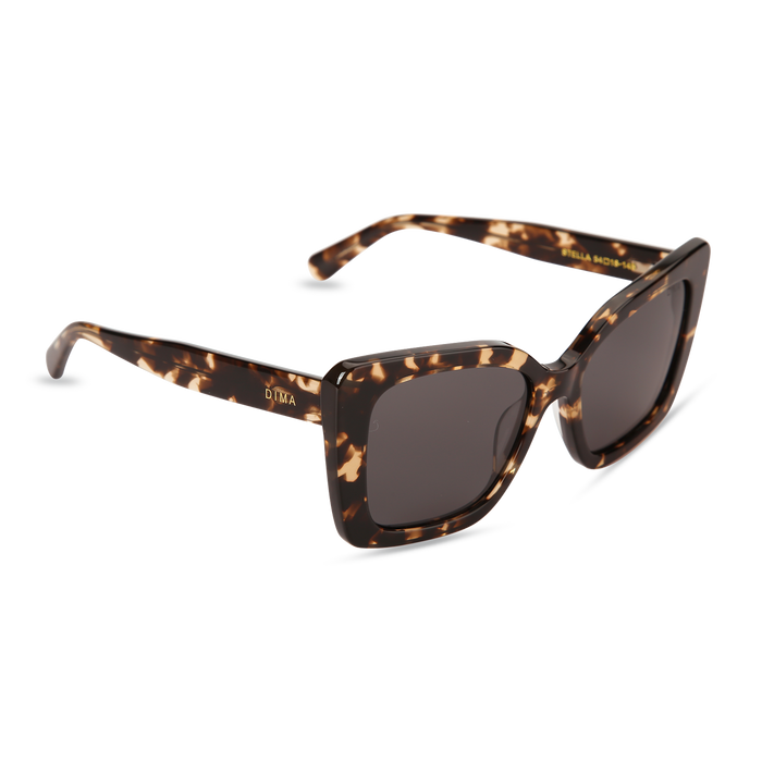 Eydology Stella Blonde Tortoise Frame Grey Lens Glasses 2