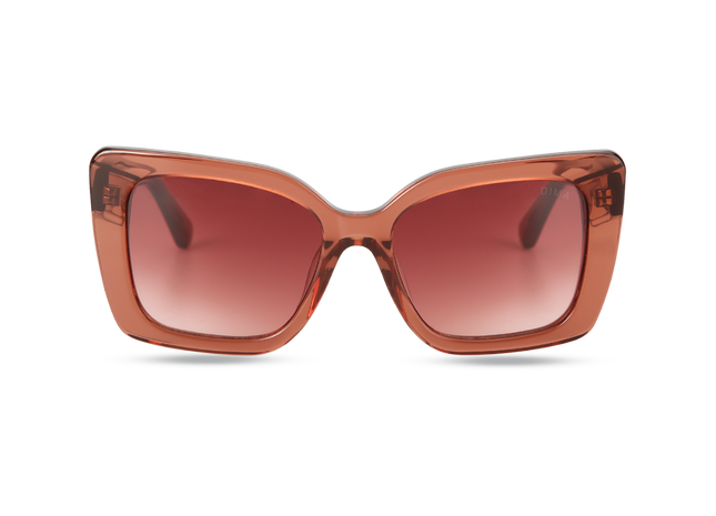 Eydology Stella Claret Frame Redwood Gradient Lens Glasses 1