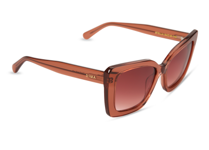Eydology Stella Claret Frame Redwood Gradient Lens Glasses 2