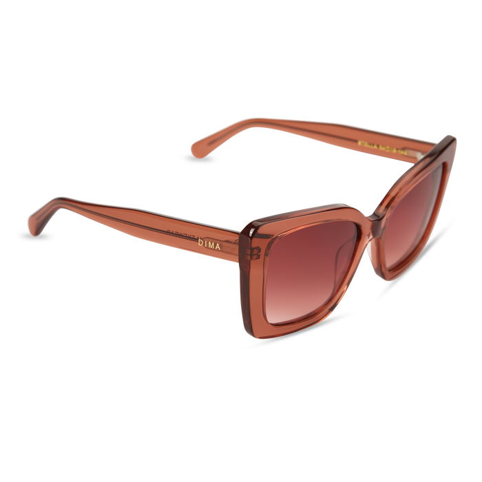 Eydology Stella Claret Frame Redwood Gradient Lens Glasses 2