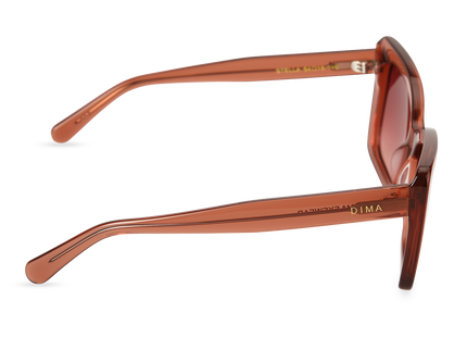 Eydology Stella Claret Frame Redwood Gradient Lens Glasses 3