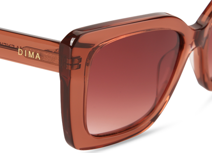 Eydology Stella Claret Frame Redwood Gradient Lens Glasses 4