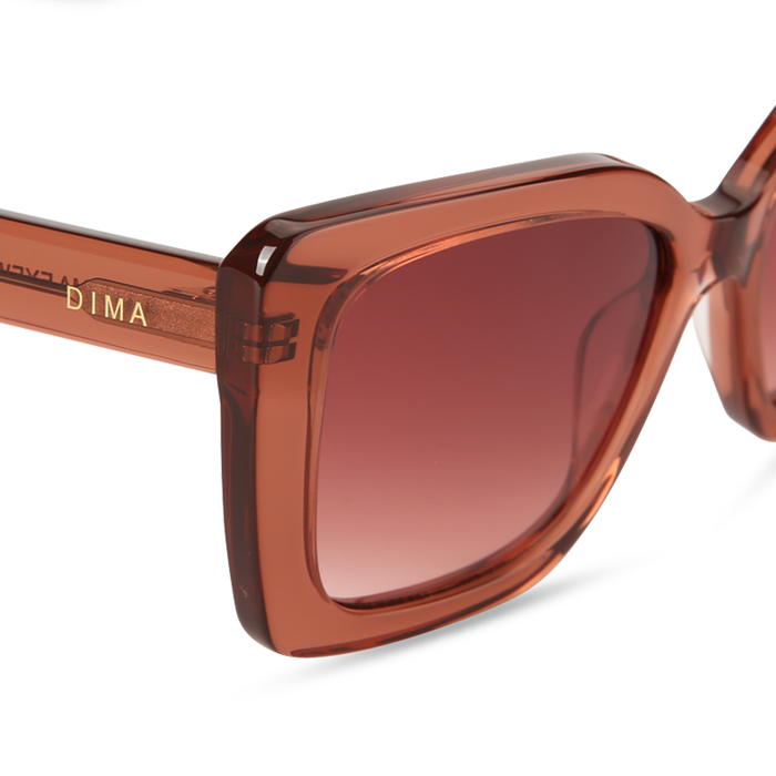Eydology Stella Claret Frame Redwood Gradient Lens Glasses 4