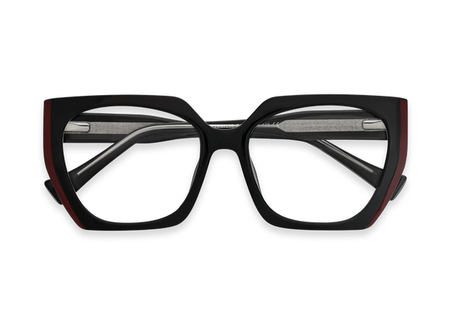 Eydology Sterling Black Women's Cat Eye Glasses 1