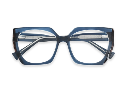 Eydology Sterling Crystal Blue Women's Cat Eye Glasses 1