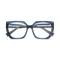 Eydology Sterling Crystal Blue Women's Cat Eye Glasses 1