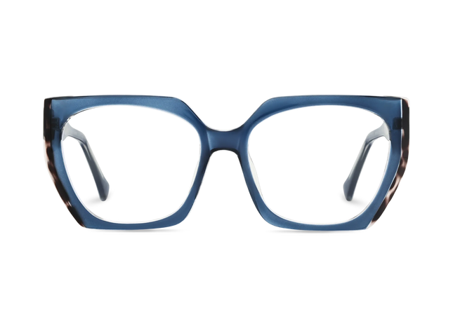 Eydology Sterling Crystal Blue Women's Cat Eye Glasses 2
