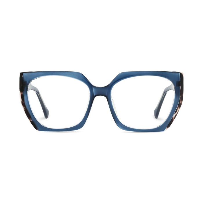 Eydology Sterling Crystal Blue Women's Cat Eye Glasses 2