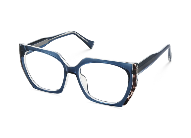 Eydology Sterling Crystal Blue Women's Cat Eye Glasses 3