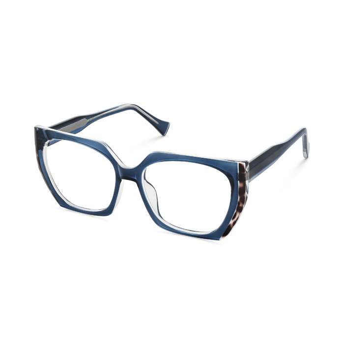 Eydology Sterling Crystal Blue Women's Cat Eye Glasses 3