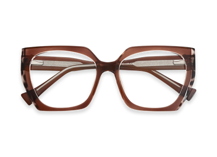 Eydology Sterling Crystal Dark Brown Women's Cat Eye Glasses 1