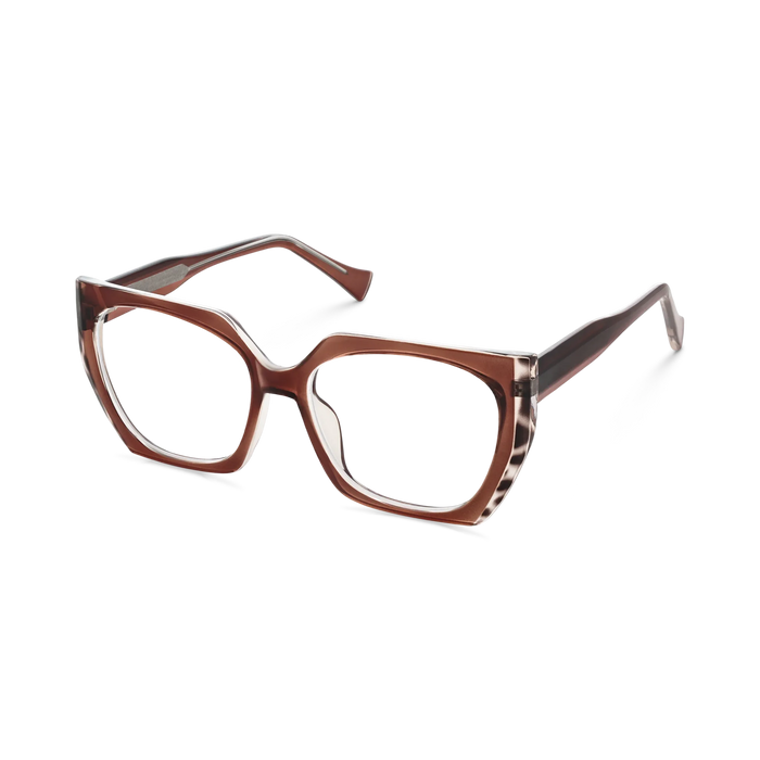 Eydology Sterling Crystal Dark Brown Women's Cat Eye Glasses 3