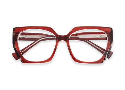 Eydology Sterling Crystal Red Women's Cat Eye Glasses 1