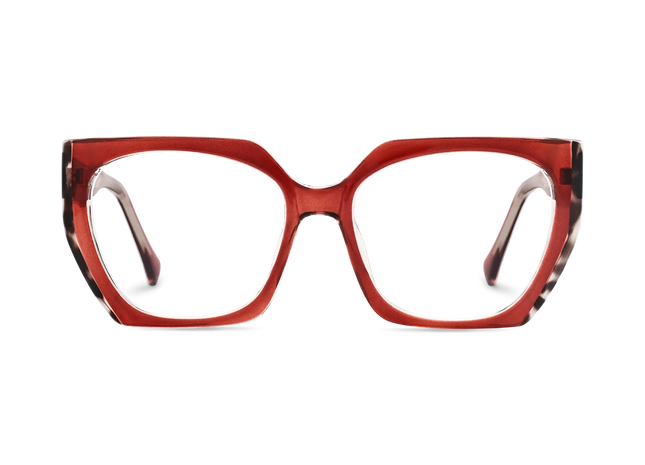 Eydology Sterling Crystal Red Women's Cat Eye Glasses 2