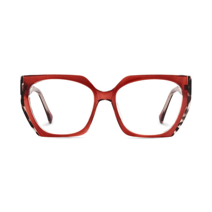 Eydology Sterling Crystal Red Women's Cat Eye Glasses 2