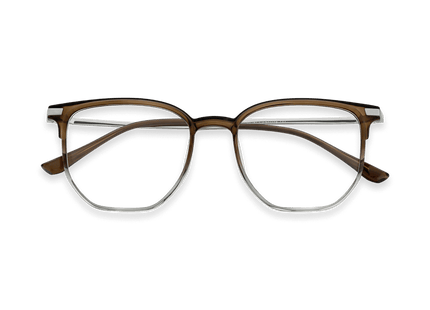 Eydology Tadeo Clear Brown Green/Silver Glasses 1