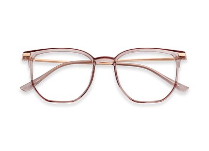 Eydology Tadeo Clear Grey Pink/Rose Gold Glasses 1