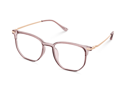 Eydology Tadeo Clear Grey Pink/Rose Gold Glasses 3
