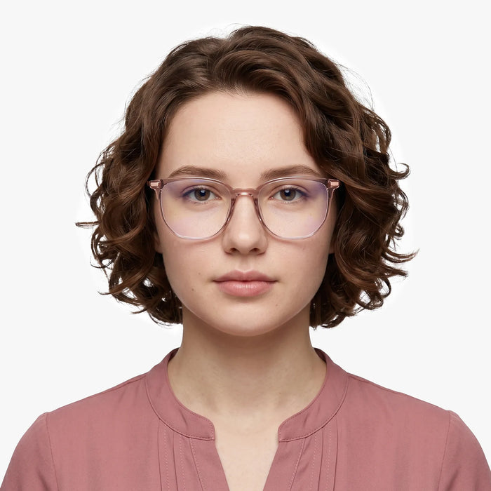 Eydology Tadeo Clear Grey Pink/Rose Gold Glasses 4