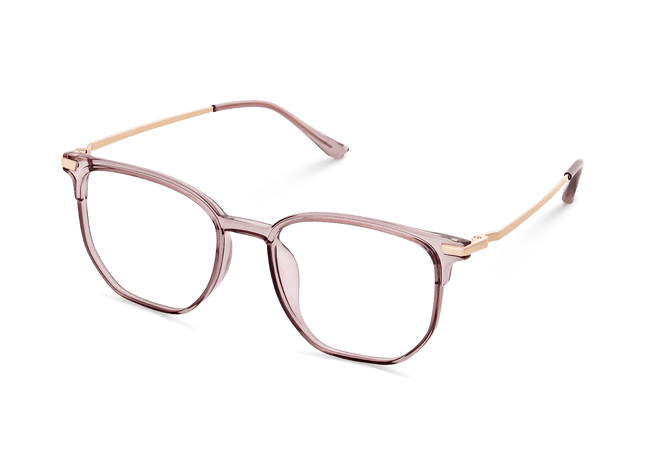 Eydology Tadeo Clear Grey Pink/Rose Gold Glasses 6