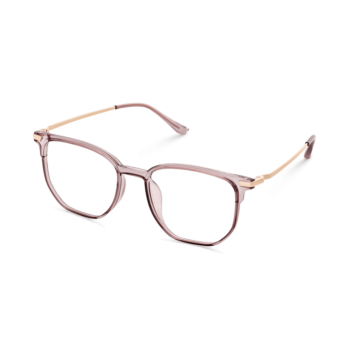 Eydology Tadeo Clear Grey Pink/Rose Gold Glasses 6