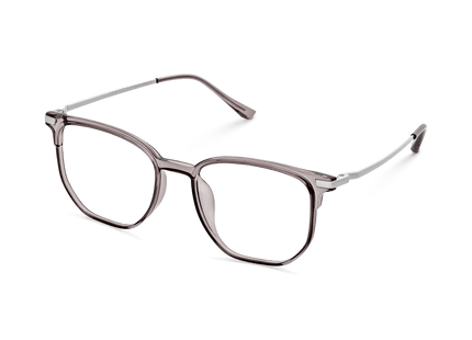 Eydology Tadeo Clear Purple Grey/Gun Glasses 3