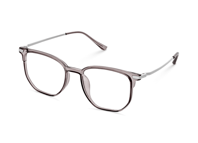 Eydology Tadeo Clear Purple Grey/Gun Glasses 3