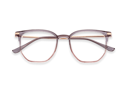 Eydology Tadeo Clear Purple Pink/Rose Gold Glasses 1