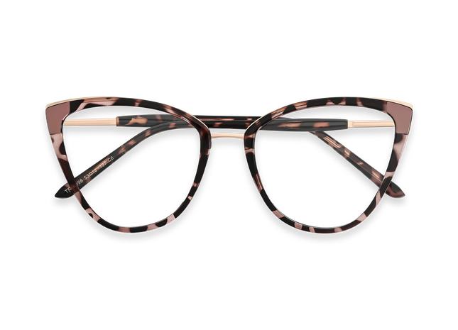 Eydology Tate Pink Tortoise Women's Cat Eye Glasses 1