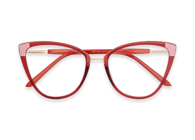 Eydology Tate Red Women's Cat Eye Glasses 1
