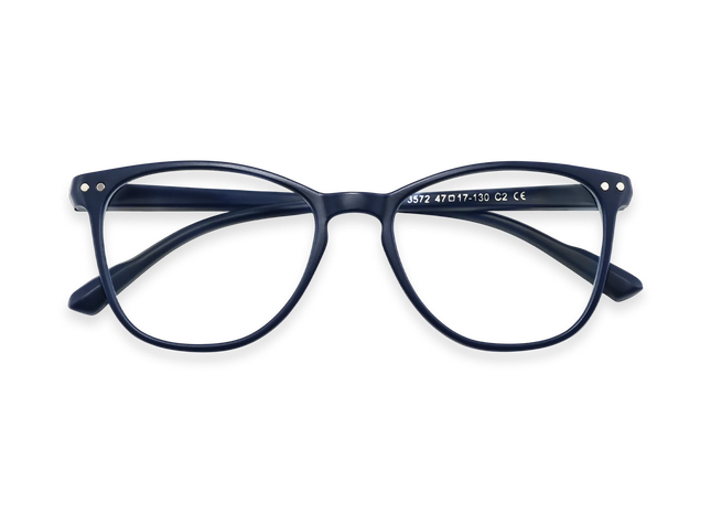 Eydology Tayla Matte Navy Kids Glasses 1