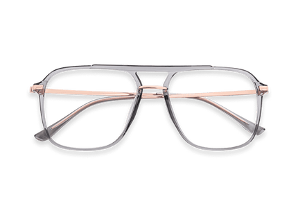 Eydology Tori Clear Grey Purple/Rose Gold Glasses 1