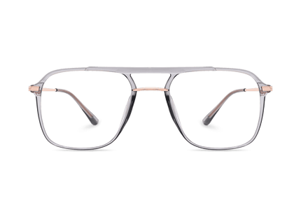 Eydology Tori Clear Grey Purple/Rose Gold Glasses 2