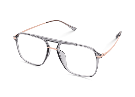 Eydology Tori Clear Grey Purple/Rose Gold Glasses 3
