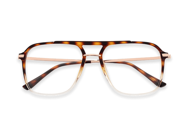 Eydology Tori Gradient Demi/Rose Gold Glasses 1