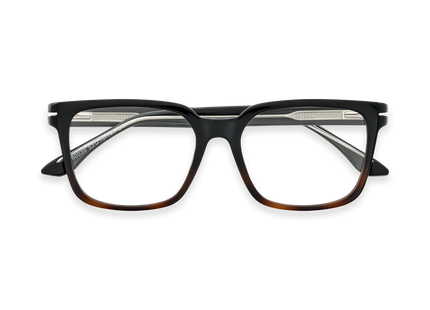 Eydology Trenton Black to Tortoise Square Eyeglasses 1