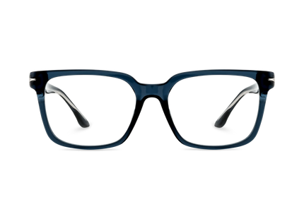 Eydology Trenton Transparent Dark Blue Square Eyeglasses 2
